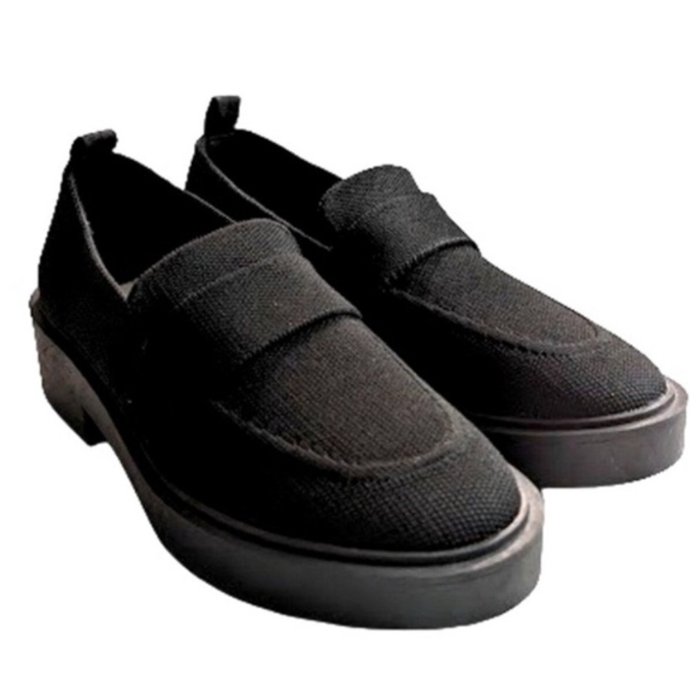 Steven New York Steve Madden Brynn Chunky Heeled Slip-on Loafers Black 8 NWOB